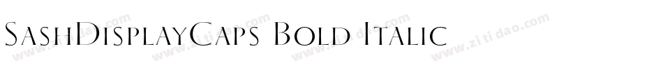 SashDisplayCaps Bold Italic字体转换